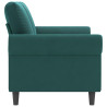 Sofá de 2 plazas de terciopelo verde oscuro 140 cm 4