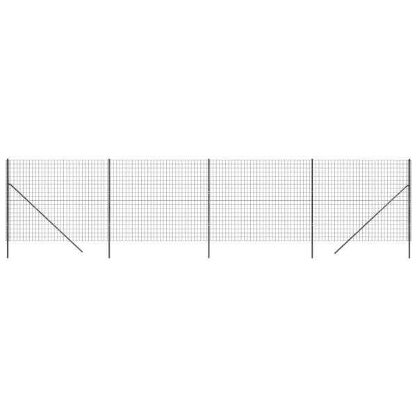 Cerca de alambre de acero galvanizado gris antracita 2.2x10 m M 2