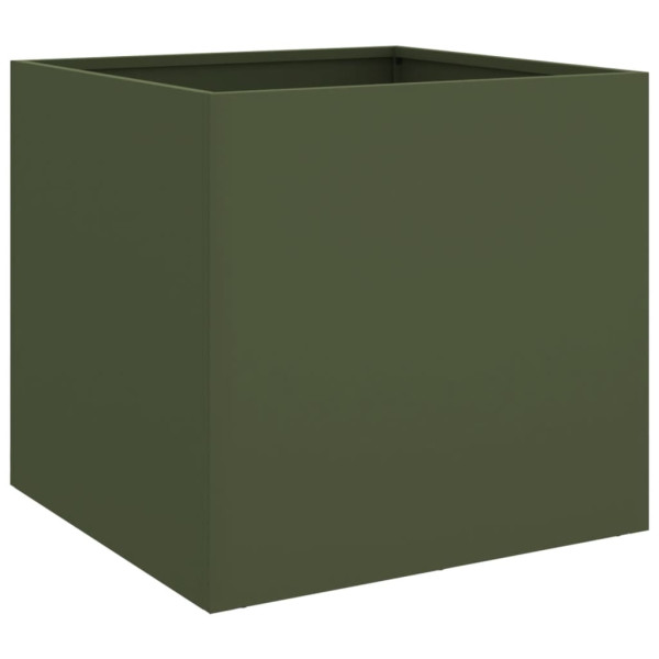 Vaso/floreira 49x47x46 cm aço verde azeitona M 2