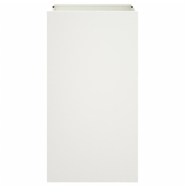 Vaso/floreira 42x38x75 cm aço branco M 4