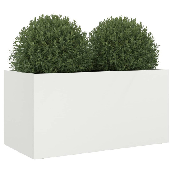 Jardinera de acero laminado en frío blanco 62x30x29 cm M 4