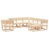 Juego de muebles de jardín 8 piezas madera maciza de pino 2