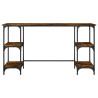Mesa de engenharia de madeira de metal fumado carvalho 140x50x75 cm 5