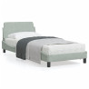 Estructura de cama con cabecero terciopelo gris claro 90x200 cm 1