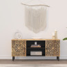 Mueble de TV madera maciza de mango 105x33x46 cm 3