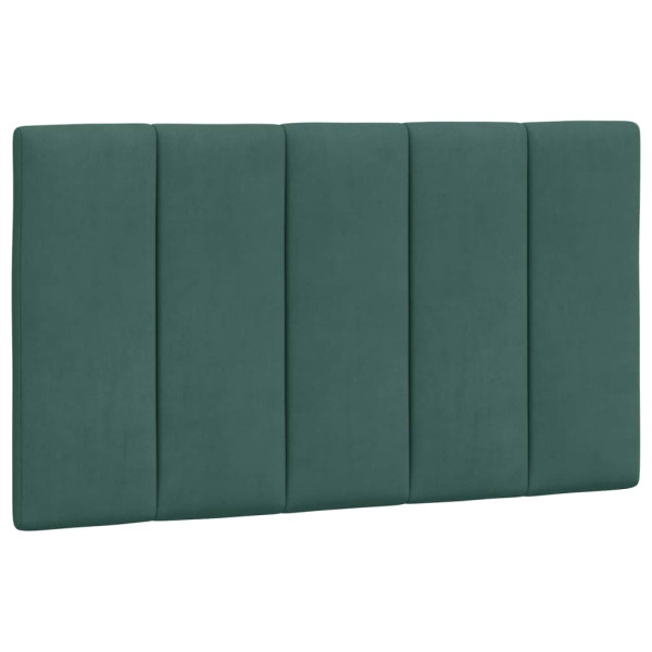 Almofadão de cabeceira 90 cm veludo verde-escuro M 2