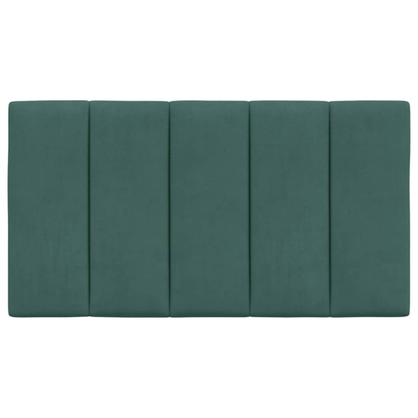 Cabecero de cama acolchado terciopelo verde oscuro 90 cm M 5