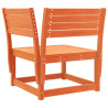 Juego de muebles jardín 8 pzas madera maciza pino marrón cera 5
