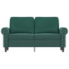 Sofá de 2 lugares 120 cm veludo verde-escuro 3
