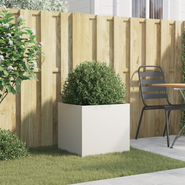 Jardinera de acero laminado en frío blanco 49x47x46 cm M 3