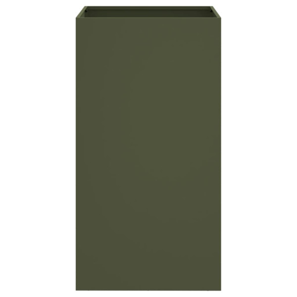 Jardinera de acero laminado en frío verde oliva 42x38x75 cm M 4
