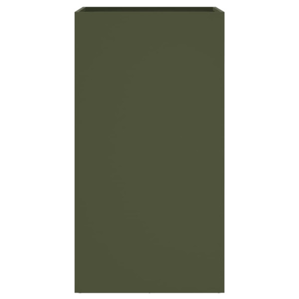 Vaso/floreira 42x38x75 cm aço verde azeitona M 5