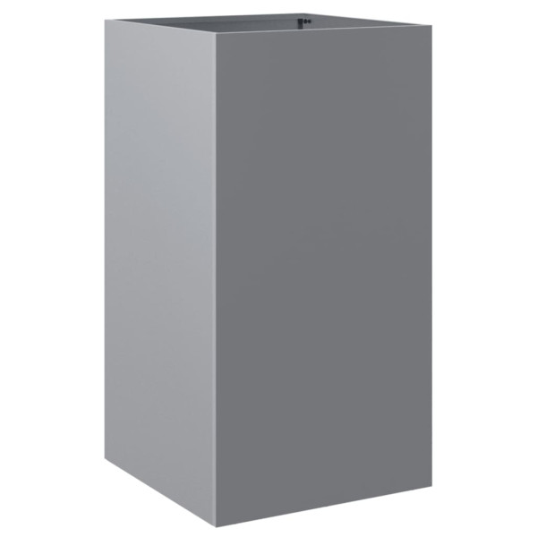 Vaso/floreira 42x38x75 cm aço galvanizado prateado M 2