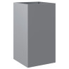 Jardinera de acero galvanizado plateado 42x38x75 cm 2