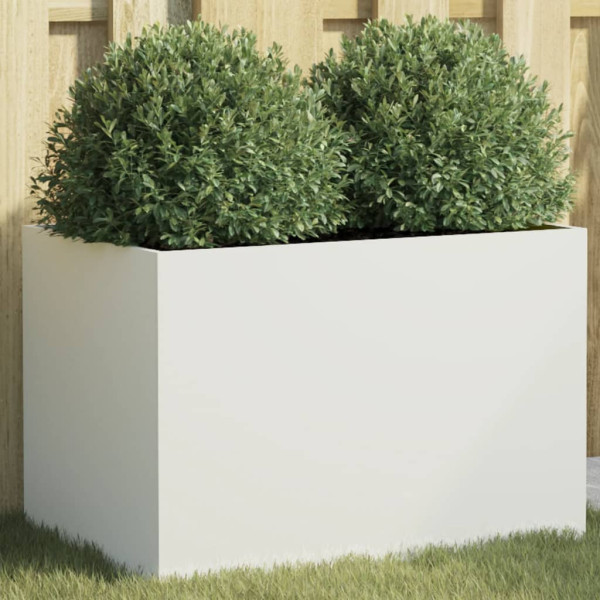 Jardinera de acero laminado en frío blanco 62x40x39 cm D