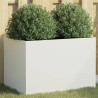 Jardinera de acero laminado en frío blanco 62x40x39 cm 1