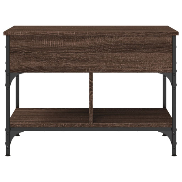 Mesa de centro madera de ingeniería marrón roble 70x50x50 cm M 5