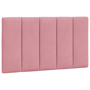Almofadão de cabeceira 90 cm veludo rosa H