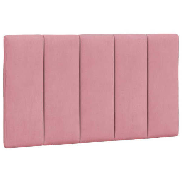 Cabecero de cama acolchado terciopelo rosa 90 cm M 2