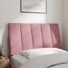 Cabecero de cama acolchado terciopelo rosa 90 cm 3