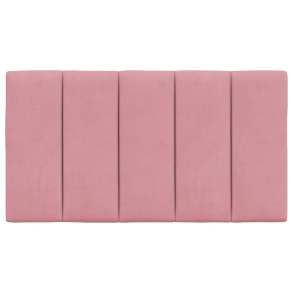 Almofadão de cabeceira 90 cm veludo rosa M 5