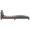 Estrutura de cama sem colchão 90x190 cm veludo cinzento-escuro 5