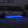 Mesa de centro con luces LED blanco 90x50x40 cm 5