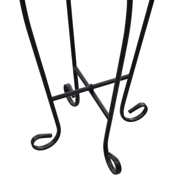 Mesa auxiliar mosaico para plantas verde y blanca M 4