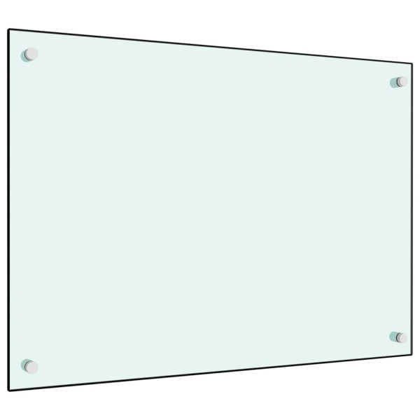Protección salpicaduras cocina vidrio templado blanco 70x50 cm D