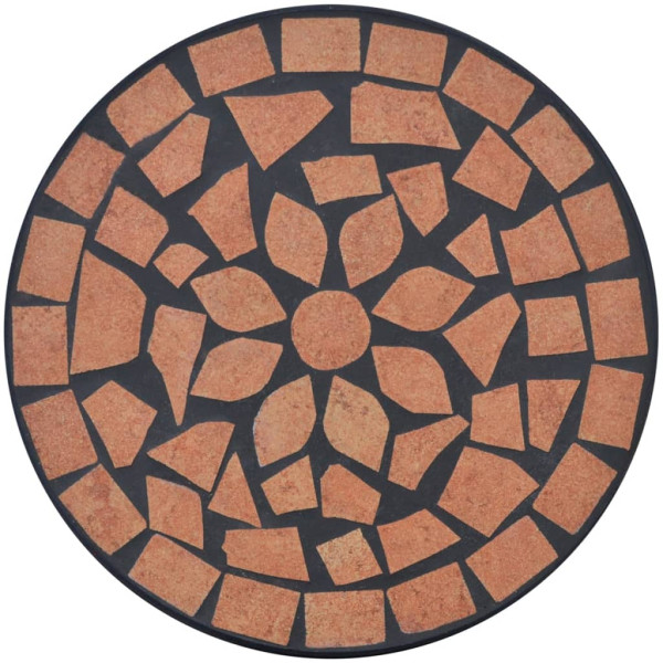 Mesa de apoio para plantas em mosaico terracota M 3