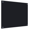 Painel anti-salpicos de cozinha 70x60 cm vidro temperado preto 1
