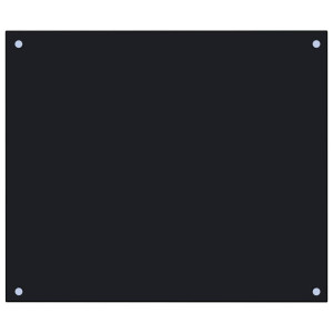 Protección salpicaduras cocina vidrio templado negro 70x60 cm H