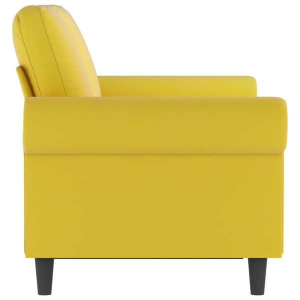 Sofá de 2 plazas terciopelo amarillo 120 cm M 4