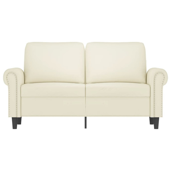 Sofá de 2 plazas terciopelo color crema 120 cm M 3