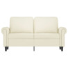 Sofá de 2 plazas terciopelo color crema 120 cm 3