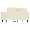 Sofá de 2 plazas terciopelo color crema 120 cm 5