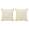 Sofá 2 lugares c/ almofadas decorativas 140 cm veludo creme 5