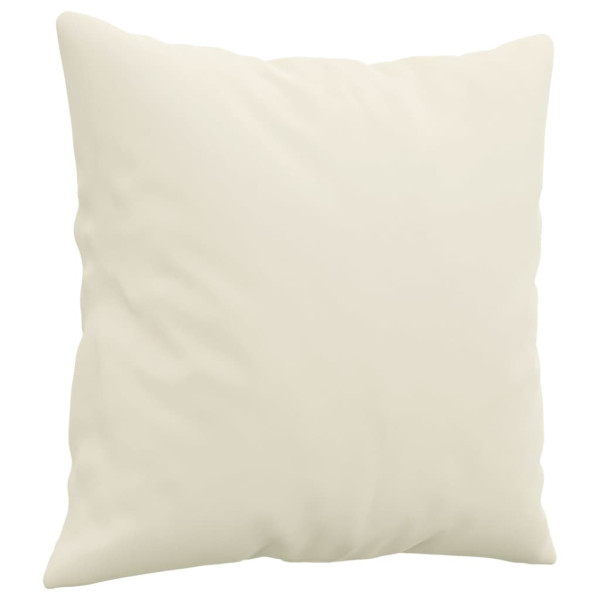 Juego de sofás con cojines 2 piezas terciopelo crema M 5