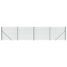 Cerca de malha de arame com flange 2x10 m verde 2