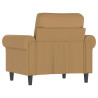 Sillón de terciopelo marrón 60 cm 5