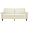 Sofá de 2 plazas terciopelo color crema 140 cm 3