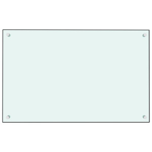 Protección salpicaduras cocina vidrio templado blanco 80x50 cm H