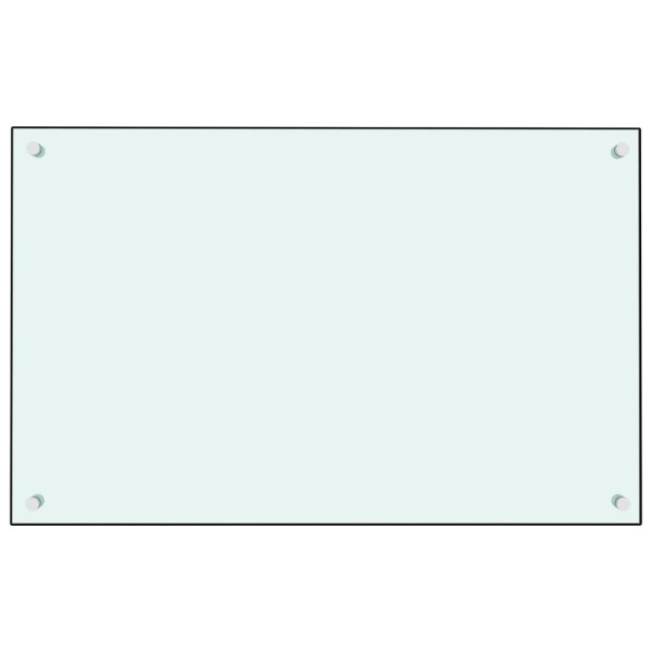 Protección salpicaduras cocina vidrio templado blanco 80x50 cm M 2