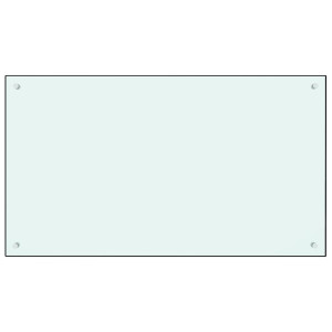 Protección salpicaduras cocina vidrio templado blanco 100x60 cm H