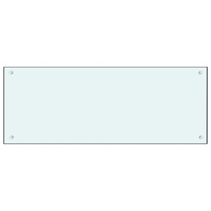 Protección salpicaduras cocina vidrio templado blanco 100x40 cm H