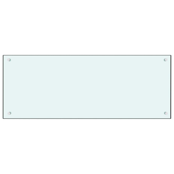 Protección salpicaduras cocina vidrio templado blanco 100x40 cm M 2