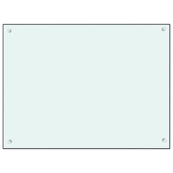 Protección salpicaduras cocina vidrio templado blanco 80x60 cm M 2