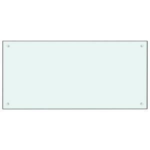 Protección salpicaduras cocina vidrio templado blanco 100x50 cm H