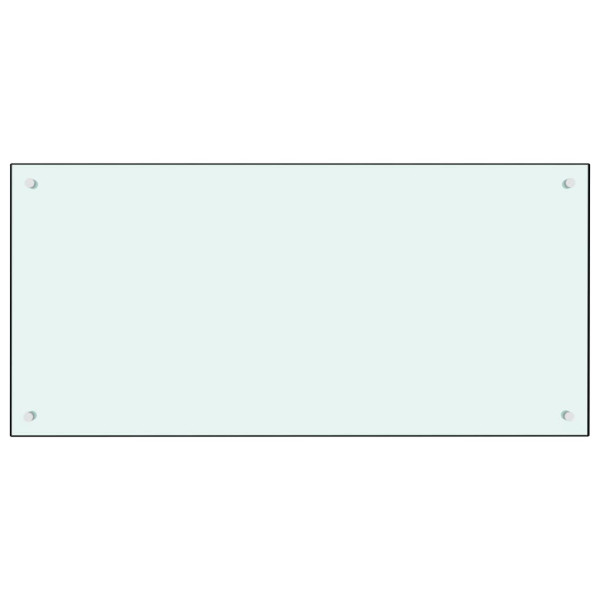 Protección salpicaduras cocina vidrio templado blanco 100x50 cm M 2