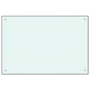 Protección salpicaduras cocina vidrio templado blanco 90x60 cm H
